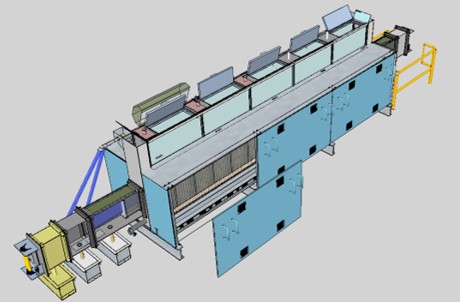 Continuous Fluid Bed For The Heat Treatment Of Bi-Metallic Strip 